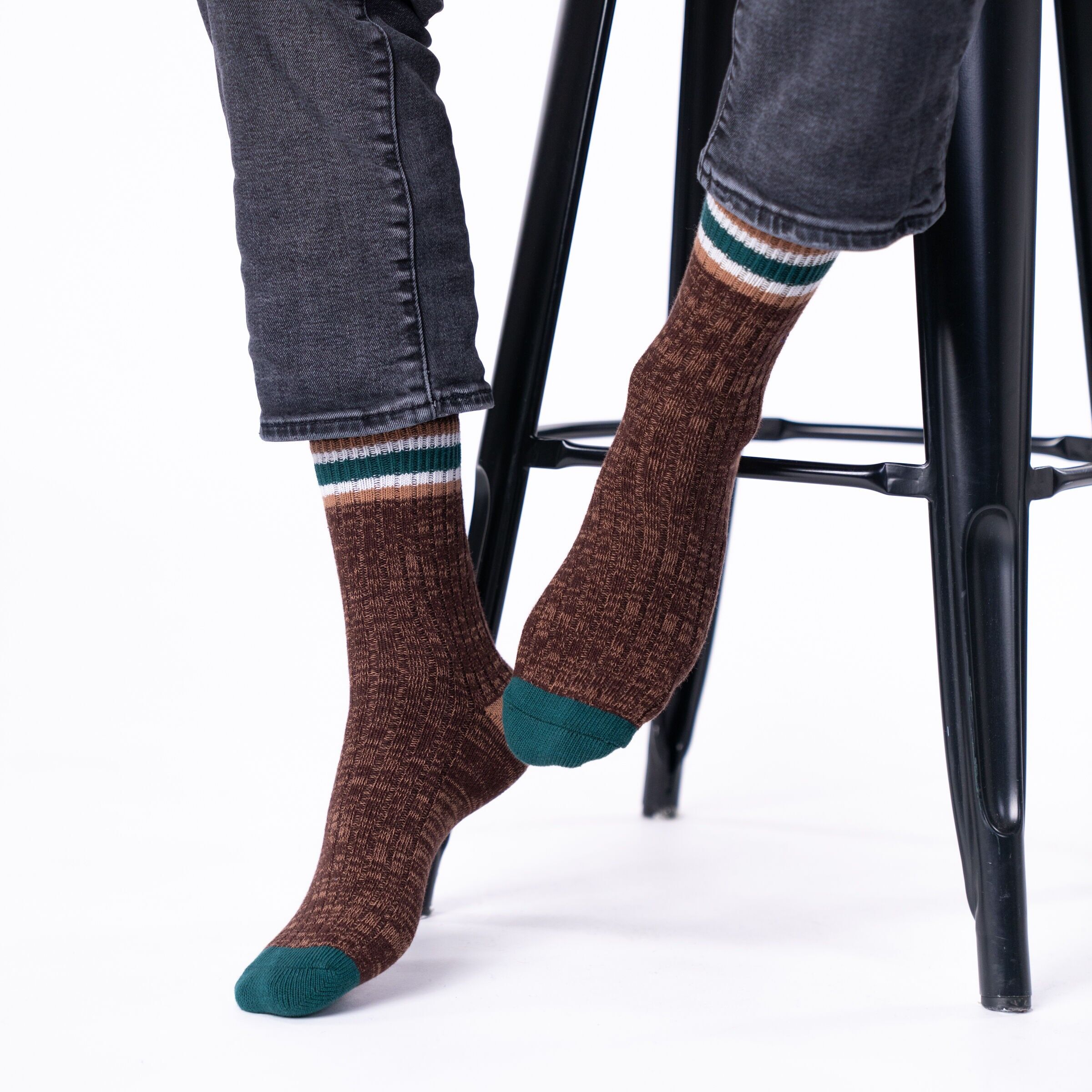 Calzini spessi in cotone Club - Marrone