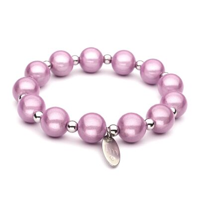 LizzyMae brazalete Galaxy Pearl - lila+zilver