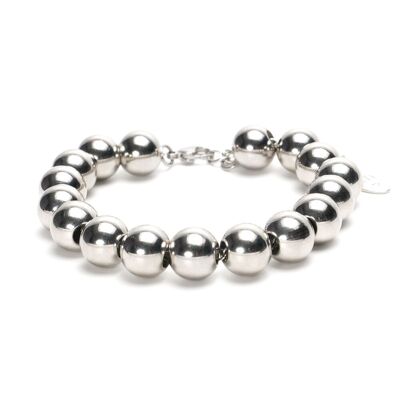 LizzyMae brassard acier inoxydable - argent 12mm