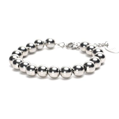 Bracciale LizzyMae in acciaio inossidabile - argento 10 mm