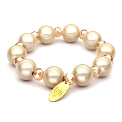 LizzyMae brazalete Galaxy Pearl - champagne+kry 14mm