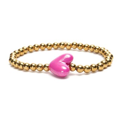 Bracciale LizzyMae in acciaio inossidabile - goud-hart roze