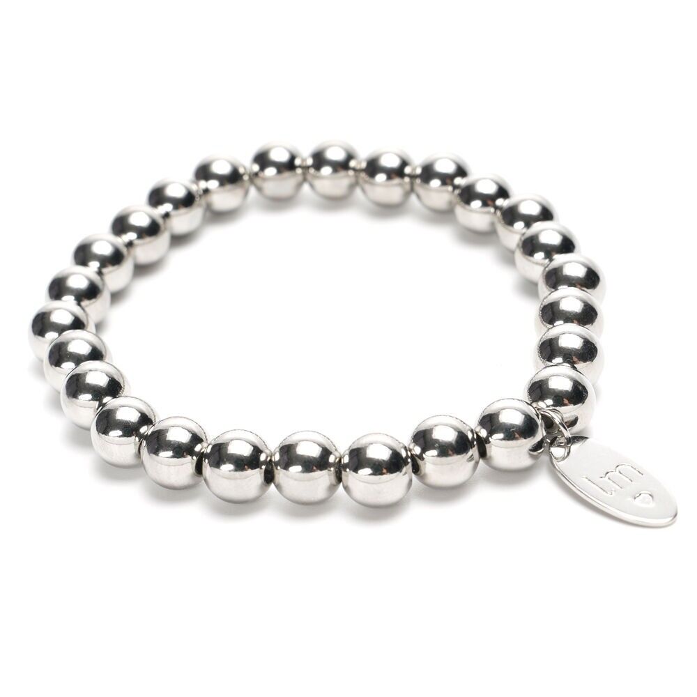 Bracciale LizzyMae in acciaio inossidabile - argento 8 mm