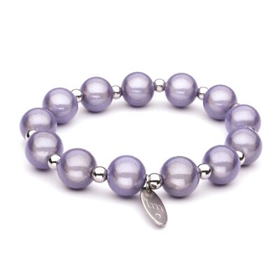 LizzyMae brazalete Galaxy Pearl - gris+dorado