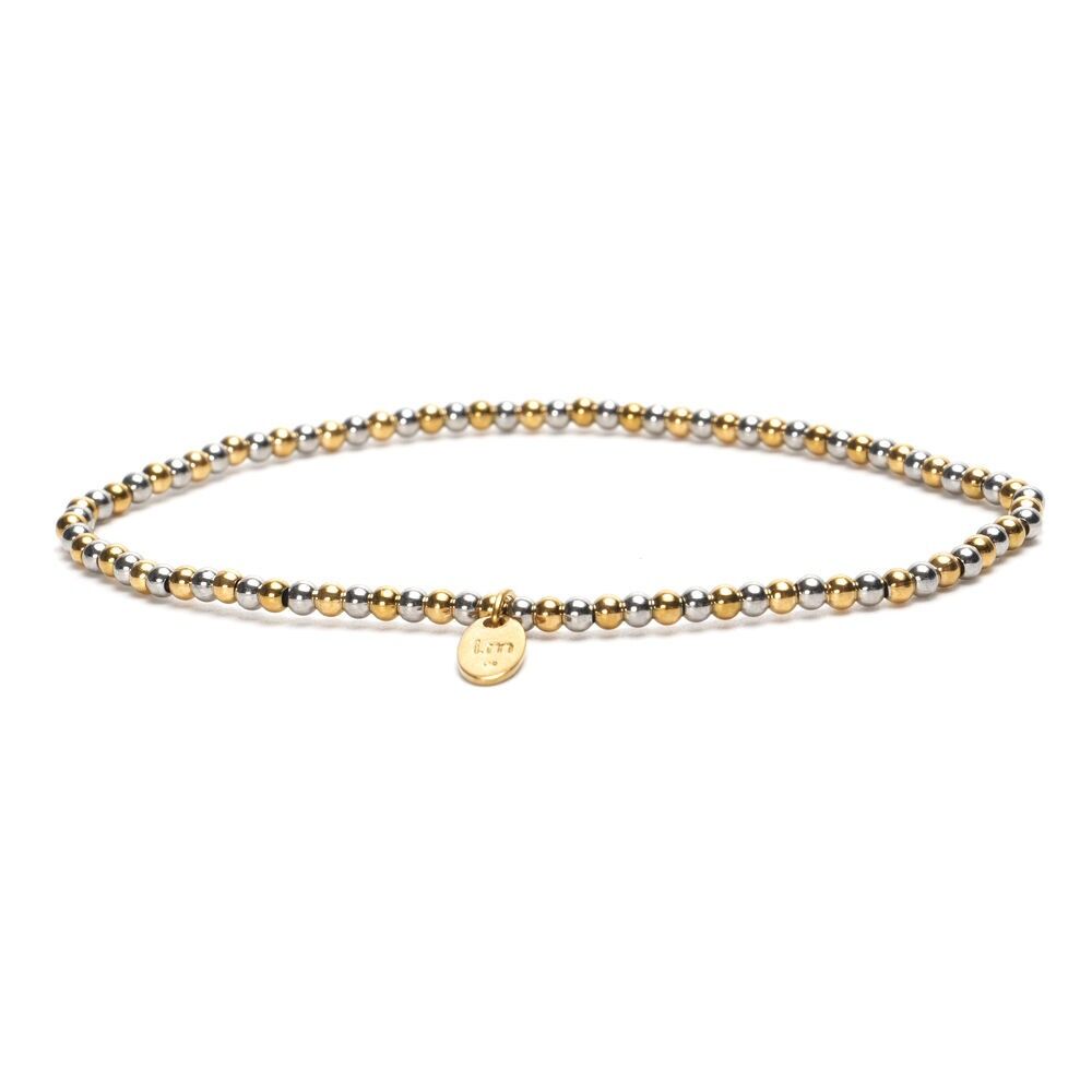 Bracciale LizzyMae in acciaio inossidabile - goud-zilver 2,5mm