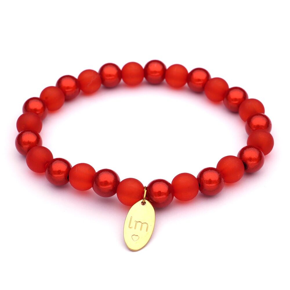 LizzyMae bracciale Galaxy Pearl - rosso-ghiaccio