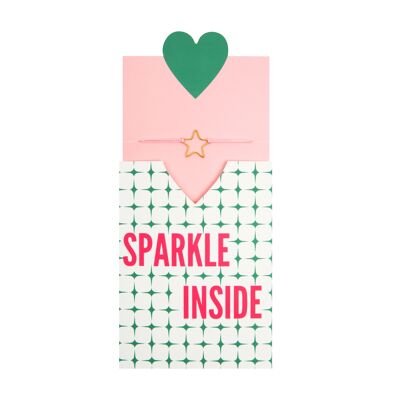 Geschenkkarte – Sparkle – hellrosa Armband