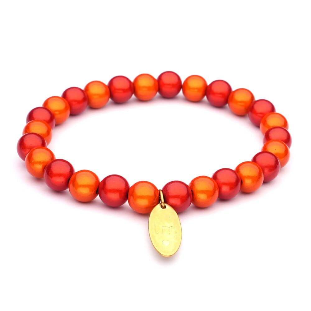 Fascia da braccio LizzyMae Galaxy Pearl - rosso-arancione 8 mm