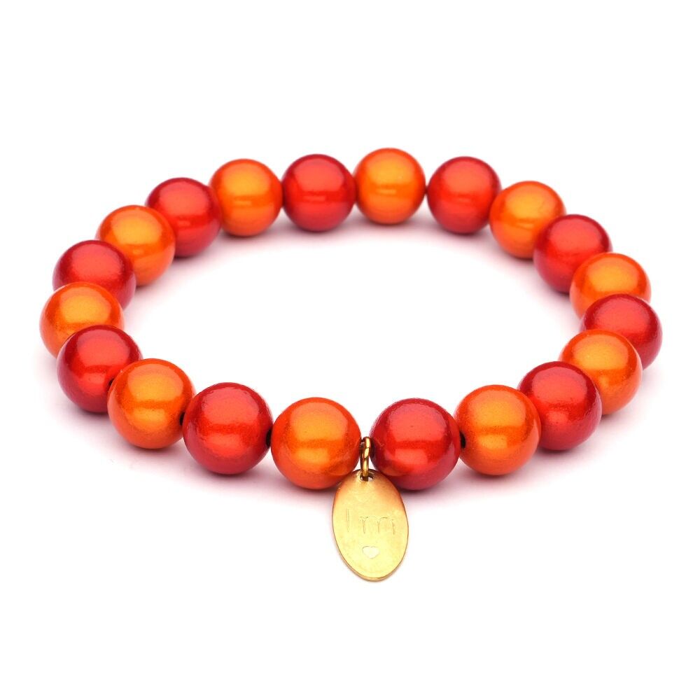 Fascia da braccio LizzyMae Galaxy Pearl - rosso-arancione 10 mm