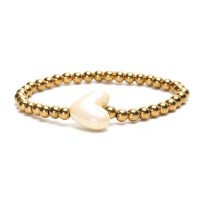Bracciale LizzyMae in acciaio inossidabile - goud + hart gel