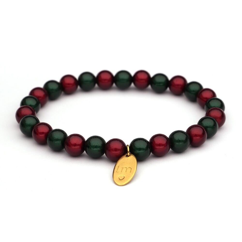 Fascia da braccio LizzyMae Galaxy Pearl - donkergroen-bordeaux 8mm