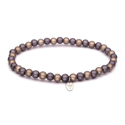 LizzyMae brazalete Galaxy Pearl - antracita-gris 5mm