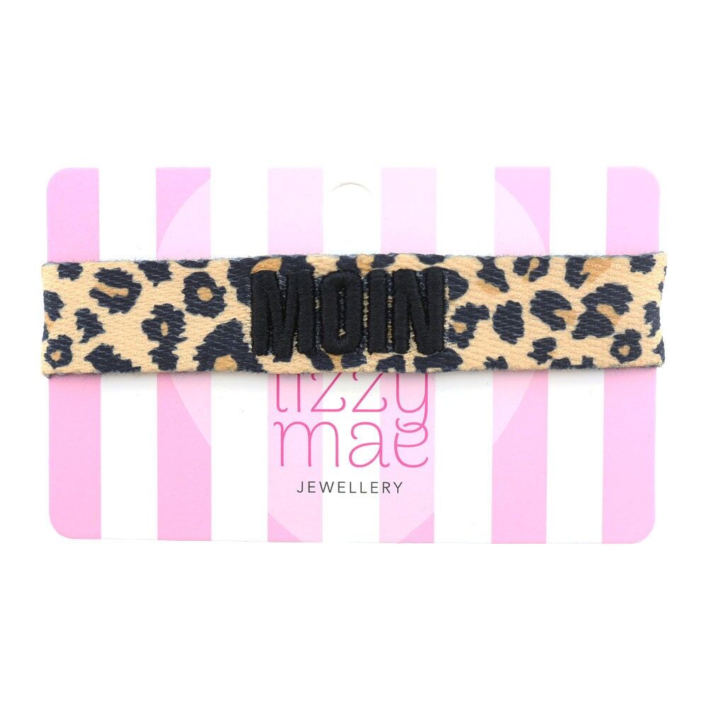 Bracciale statement Moin, leopardo, beige