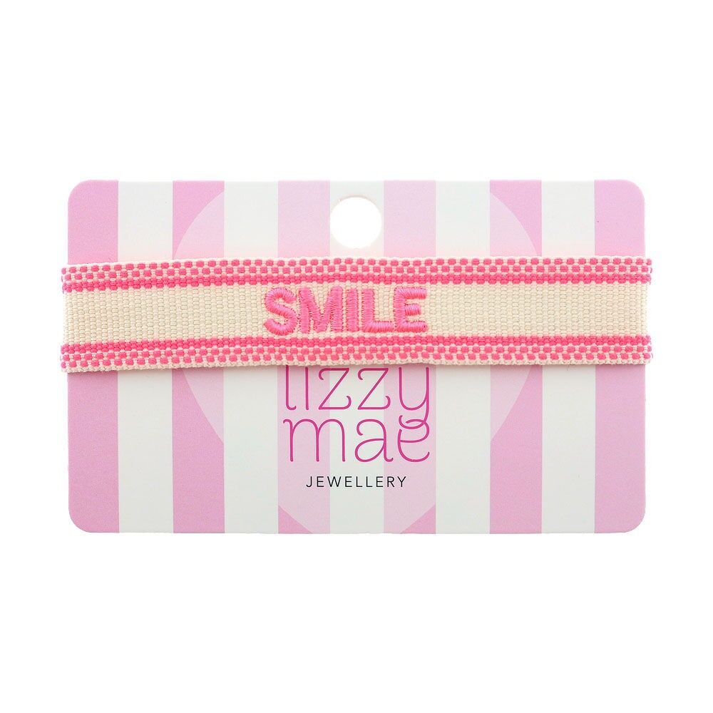 Bracciale Statement Smile, rosa