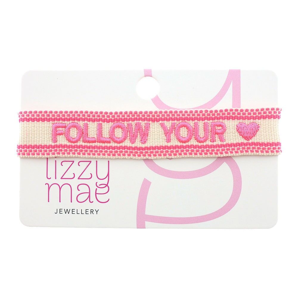 Bracciale statement Segui il tuo cuore, rosa