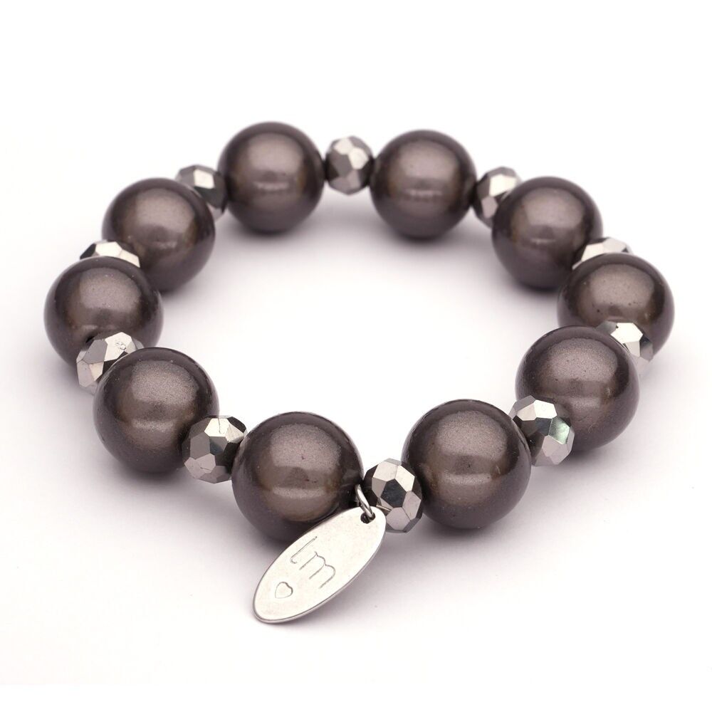 Bracciale LizzyMae Galaxy Pearl - ANTRACITE+KRY 14+8mm