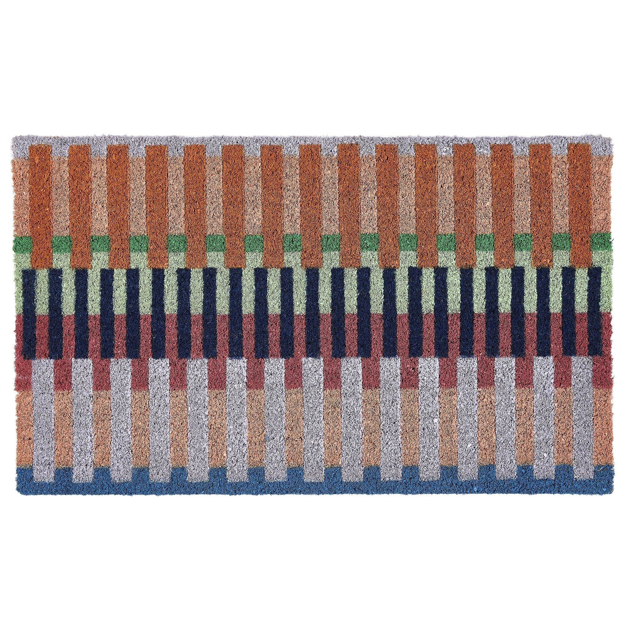 Il mio tappetino stampato in cocco brillante a strisce spezzate