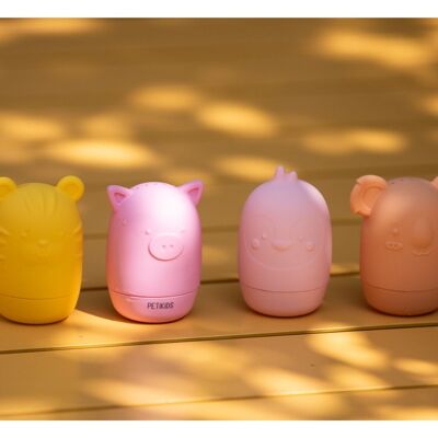 Jouets de bain - Les animaux rigolos silicone - orangé