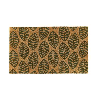 Paillasson My Mat imprimé feuilles vertes en fibre de coco