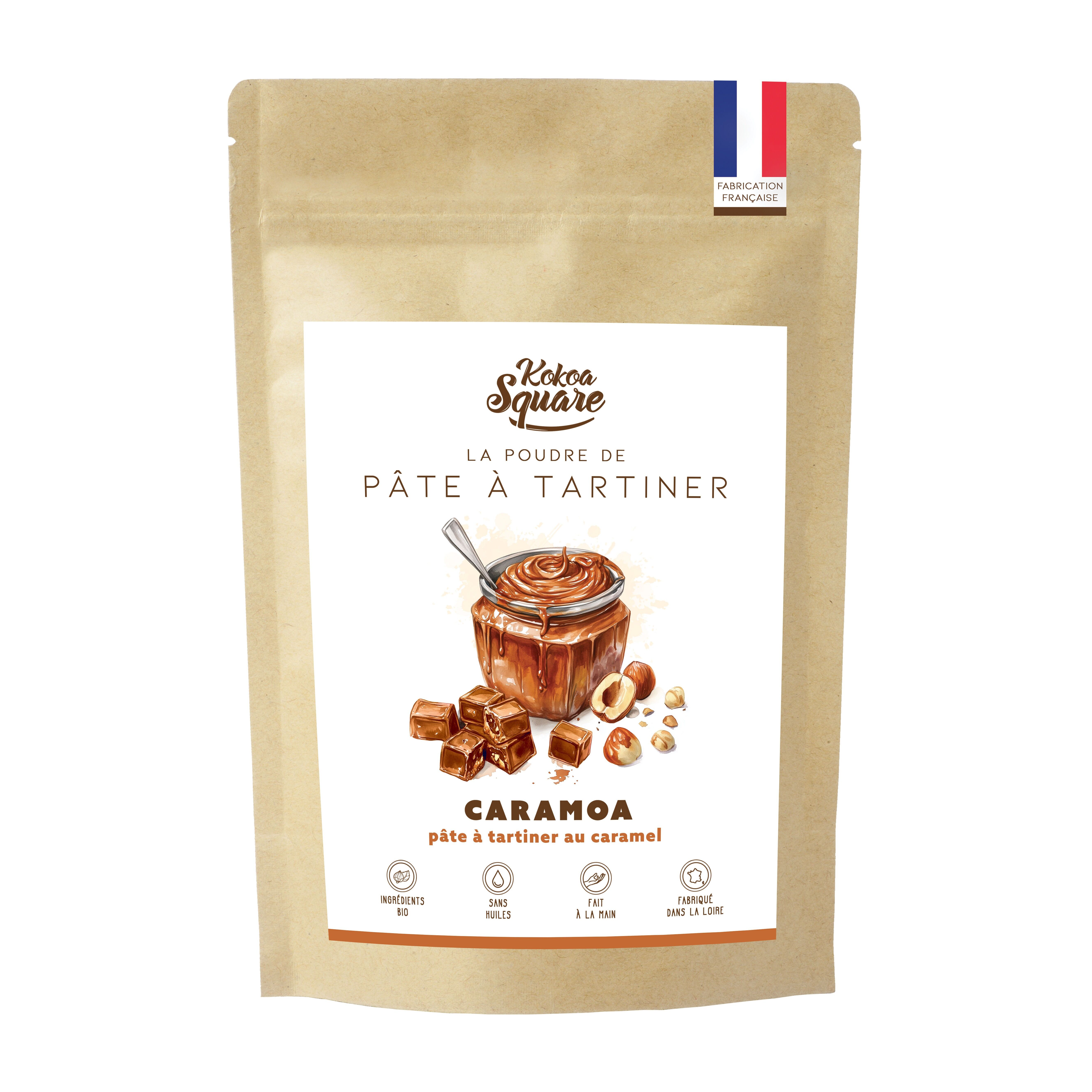 Crema spalmabile al caramello in polvere