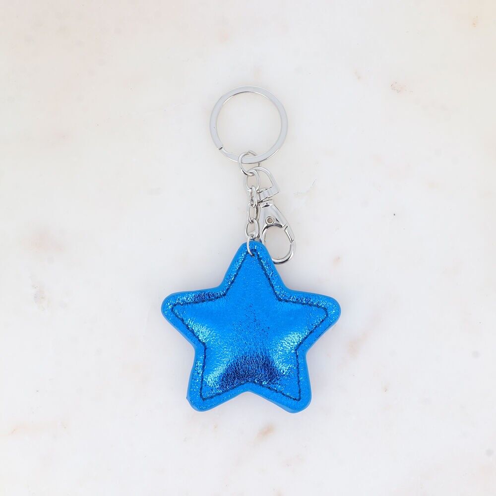 Portachiavi - soffice modello a stella in colore iridescente