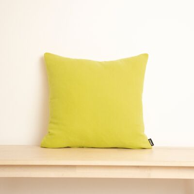 Housse de coussin 100 % lin vert clair