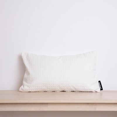 Federa per cuscino a nido d'ape 100% cotone Bianco ottico 30x50 cm