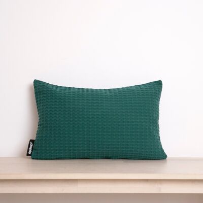 Federa per cuscino a nido d'ape 100% cotone Esmeralda 30x50 cm