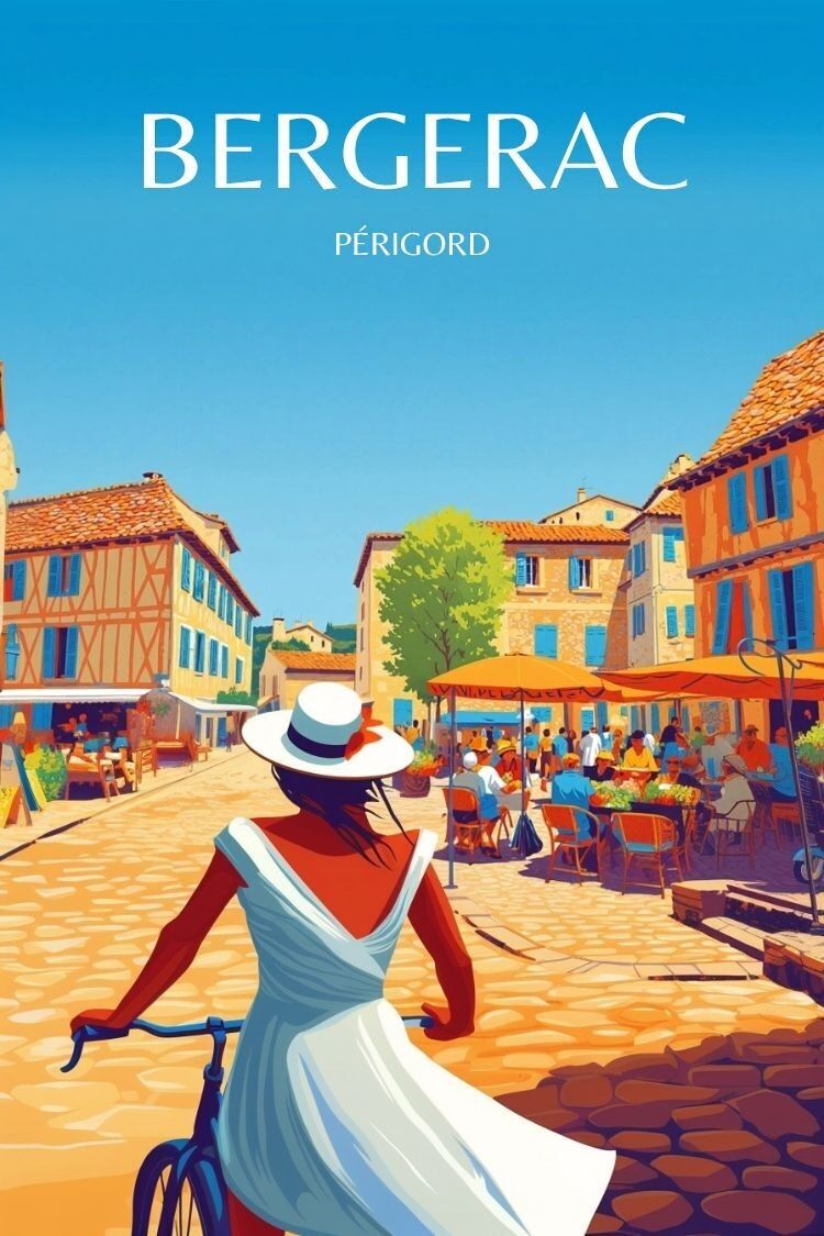 Poster di Bergerac - Villaggio della Dordogna - Sud Ovest