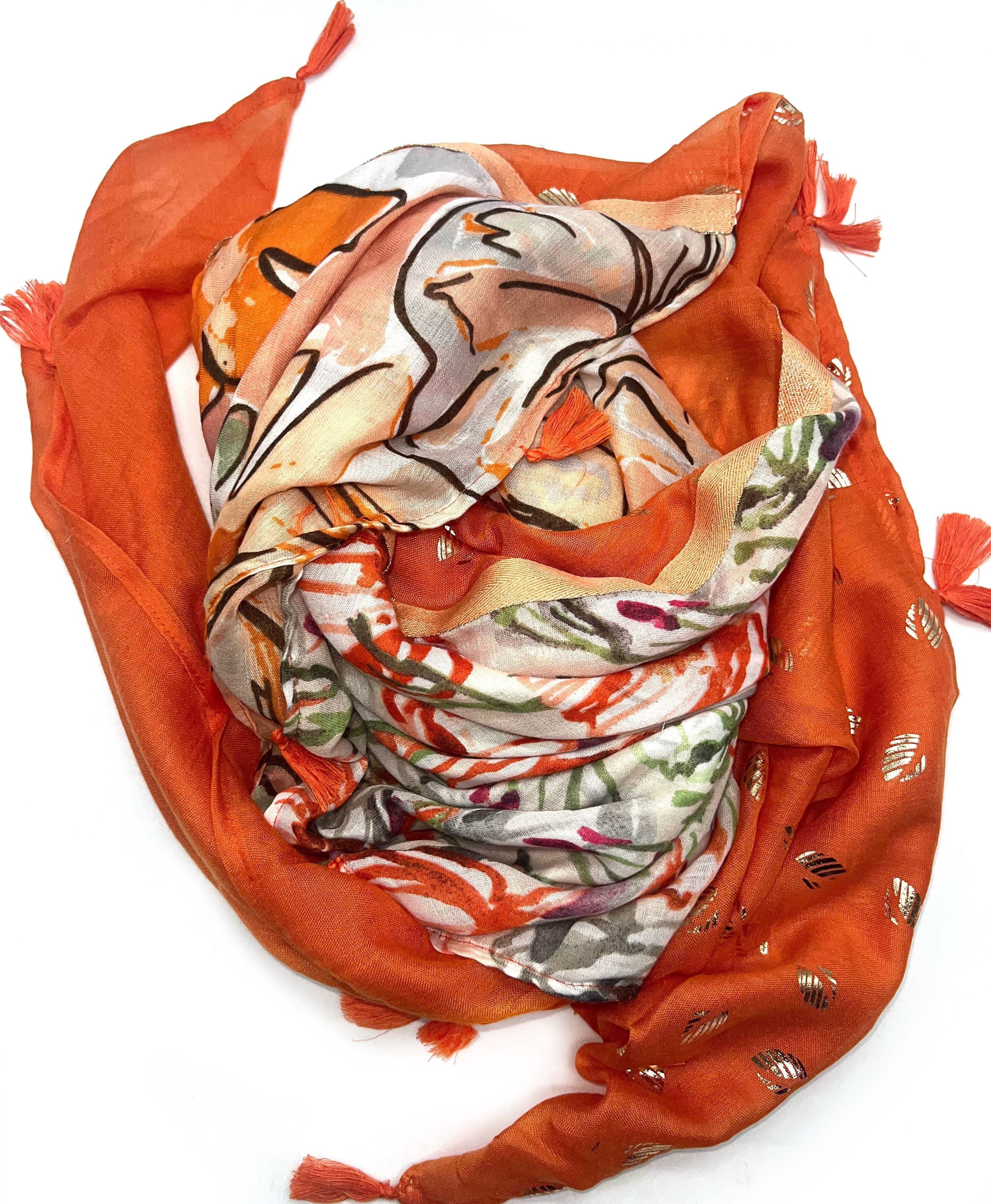 GC-7 Große quadratische Patchwork-Schals - 4 in 1