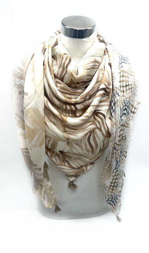 Foulards grand carré patchwork - 4 en 1