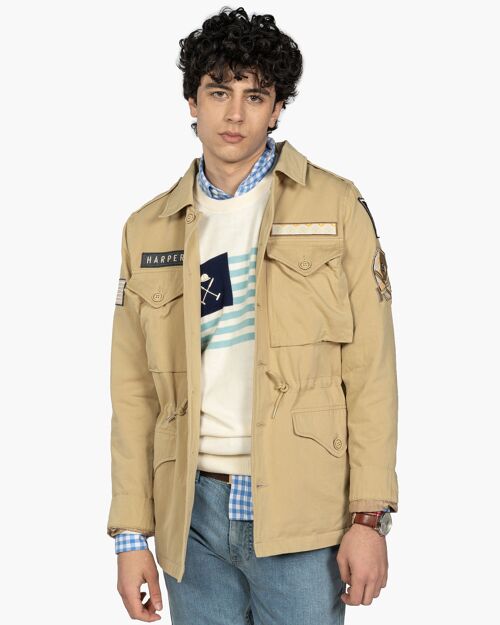 Chaqueta de hombre con botones y parches MILITAR TOSCANA / 000119 - 513323001