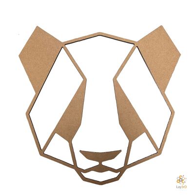 Lay3rD Lasercut - Holzwanddekoration - Panda - Geometrisch - Medium-MDFMedium-Panda