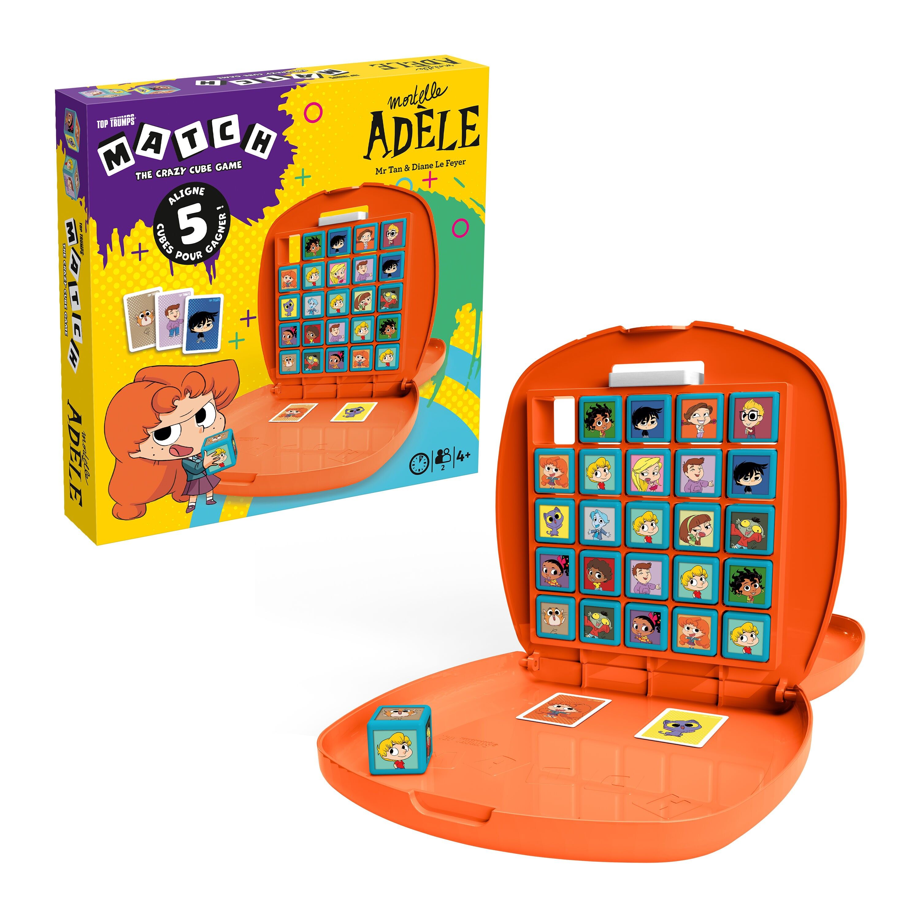 DEADLY ADELE MATCH - Board Game - Family Game - Officially Licensed Mortelle Adèle - Winning Moves - Christmas Gift for Children Ages 4+