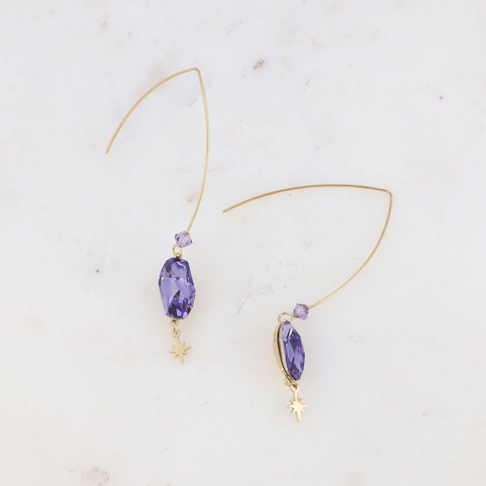 Orecchini pendenti - decorati con cristalli Swarovski® e Stella Polare