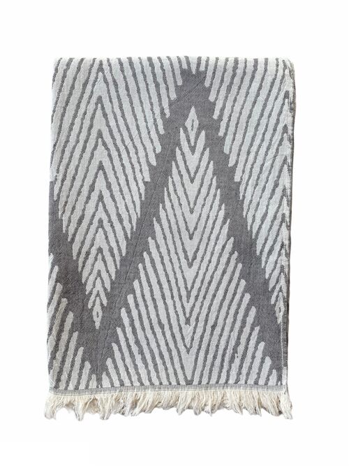 Hastings - Gray Turkish Beach Towel - Peshtemal