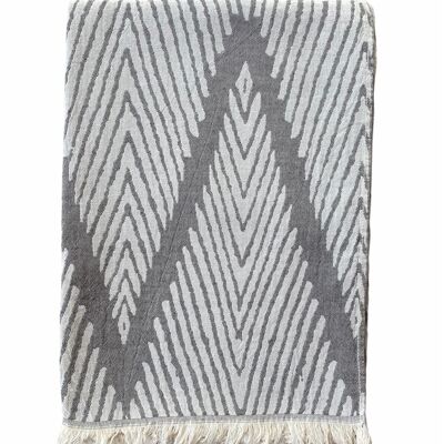 Hastings - Gray Turkish Beach Towel - Peshtemal