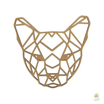 Lay3rD Lasercut - Décoration murale en bois - Tigre - Géométrique - Medium-MDFMedium-Tiger