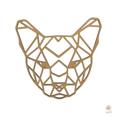 Lay3rD Lasercut - Decorazione da parete in legno - Tigre - Geometrico - Maxi-MDFMaxi-Tigre