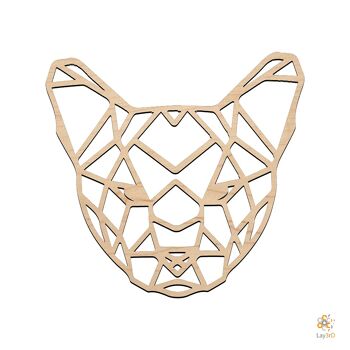 Lay3rD Lasercut - Décoration murale en bois - Tigre - Géométrique - Medium-BirchMedium-Tiger