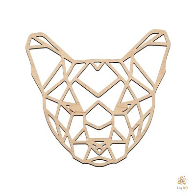 Lay3rD Lasercut - Decorazione da parete in legno - Tigre - Geometrico - Medium-BirchMedium-Tiger