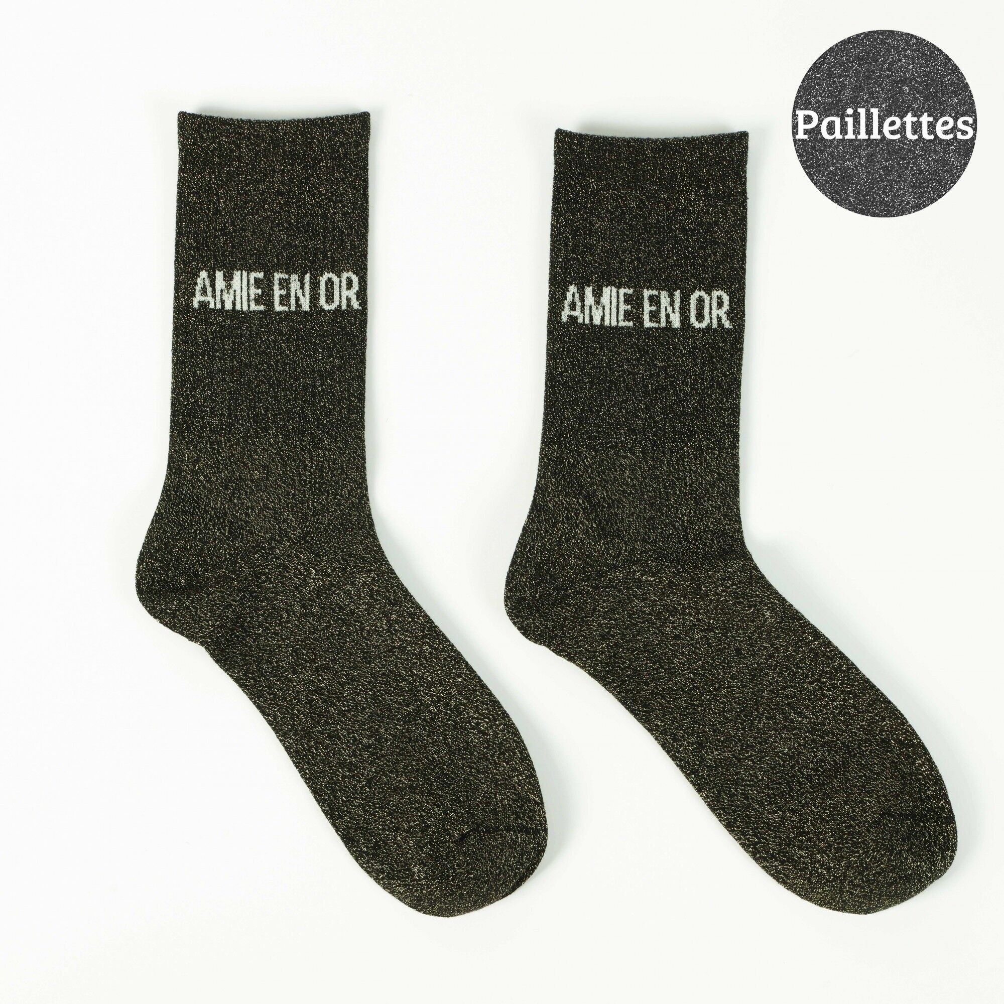 Calzini con paillettes Gold Friend Regalo di compleanno e Natale per amici