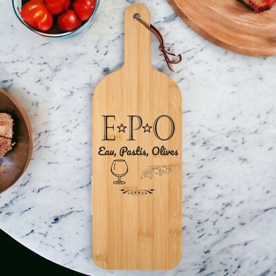 Cutting board Water, Pastis, Olives