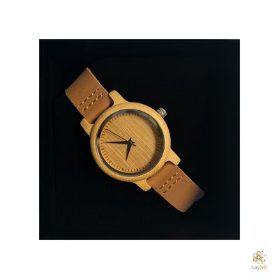 Lay3rD Lasercut - Montre en bois - Bambou - Dames-Bambou-