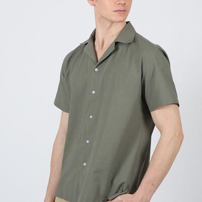 Chemise en lin vert