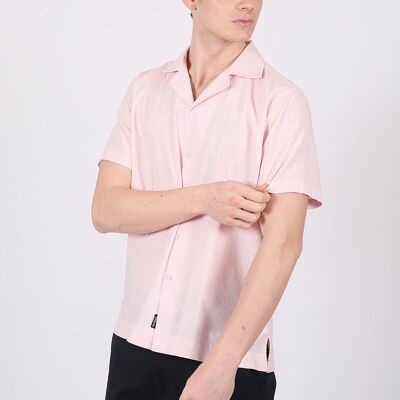 Chemise en lin rose