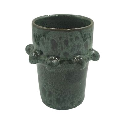 Vaso de bola de gres porcelánico - Verde reactivo - 250ML