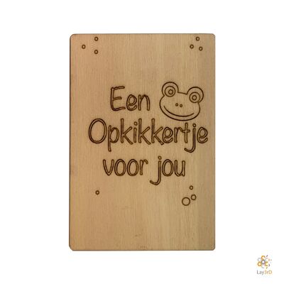 Lay3rD Lasercut - Wooden Greeting Card - "A pick-me-up for you"-Berk-