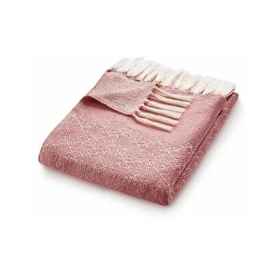 Jeté en treillis tissé Hug Rug rose corail