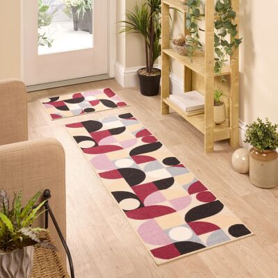 Set tappetino e runner Floormatters Purple Geo